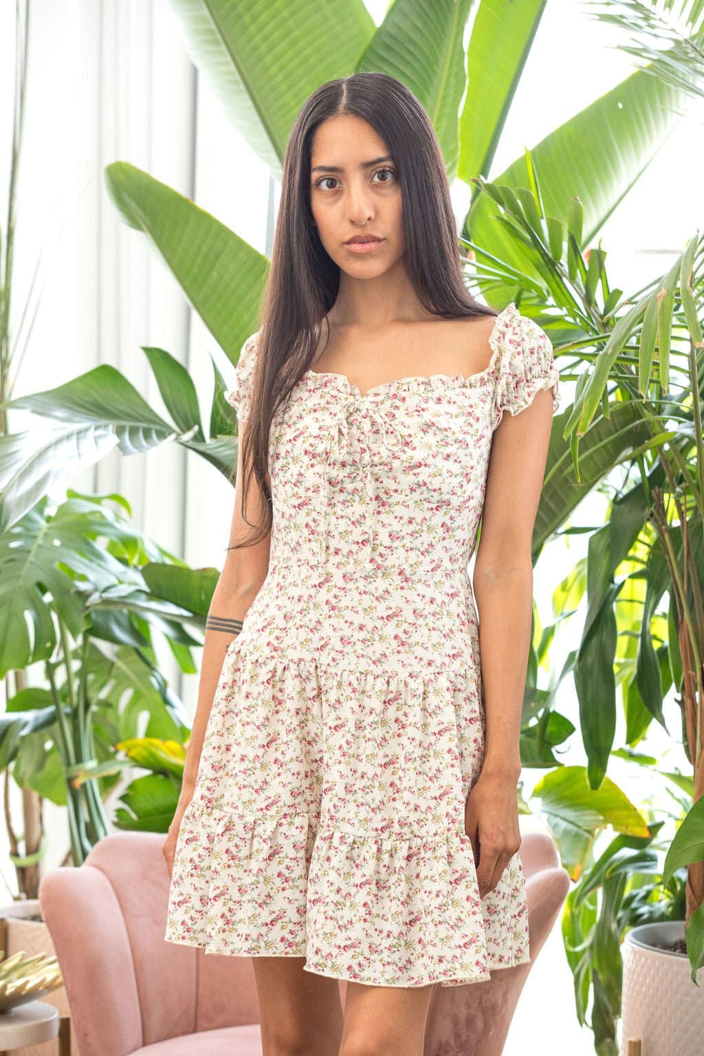 Sweet Sensations Floral Mini Dress - AVAH