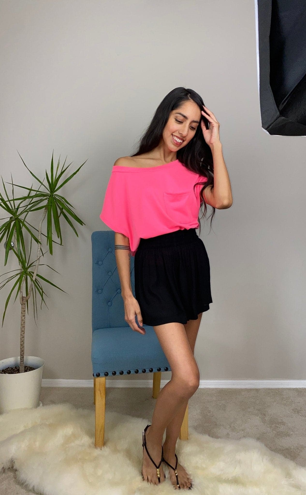 Taylor Neon Pink Tee - AVAH