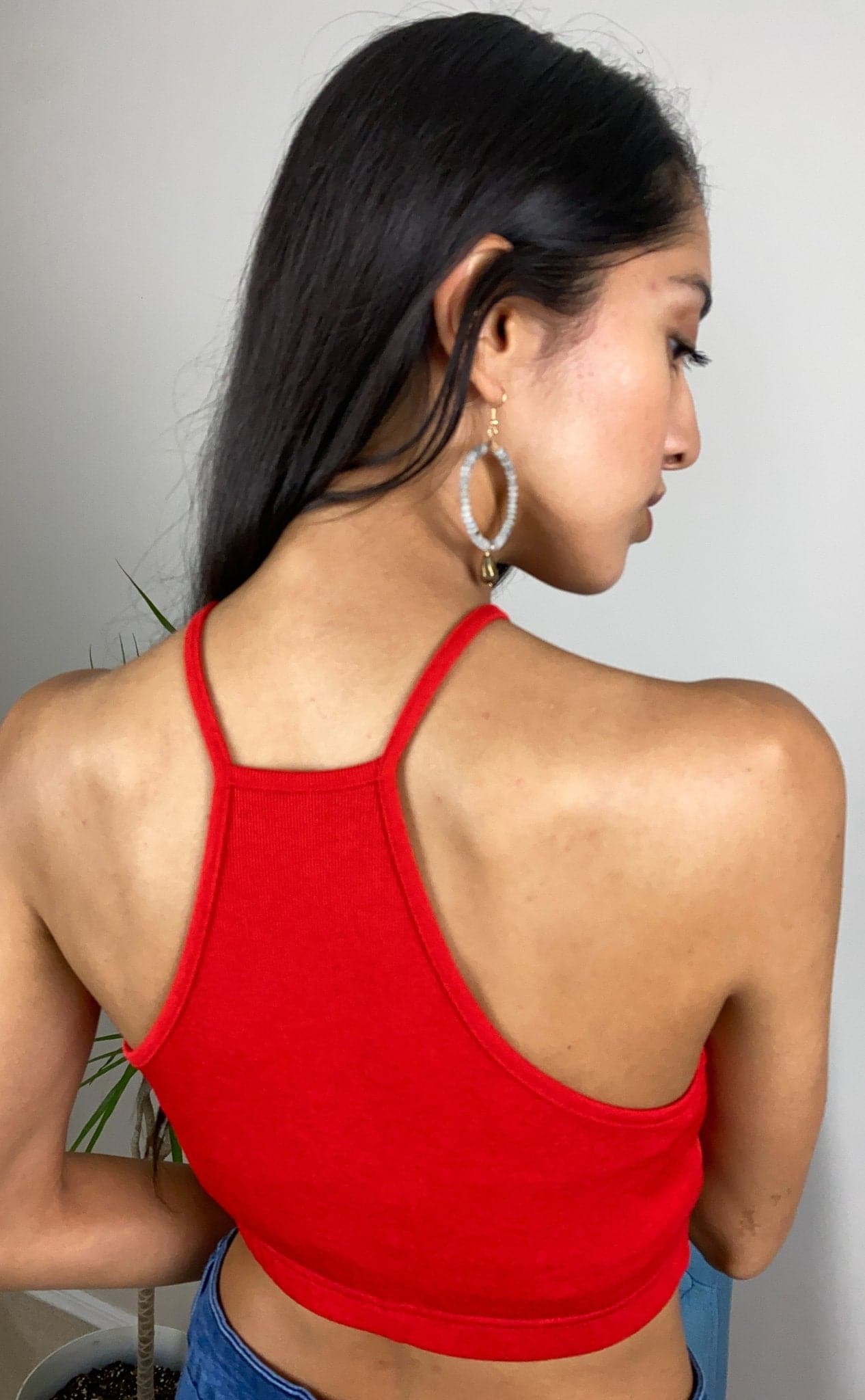 Walk on the Fire Side Red Halter Top - AVAH