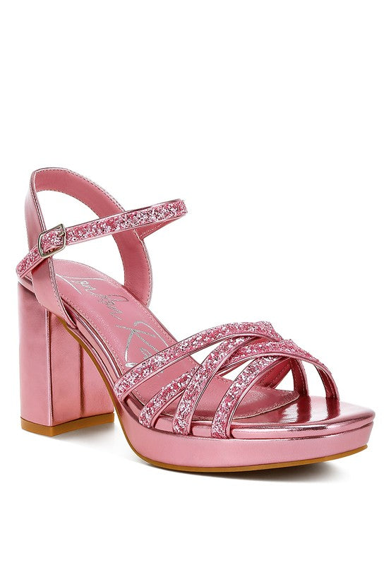 Sparkle Strappy High Heel Sandals