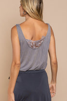 Summery Twisted Strap Sleeveless Top-Gray-AVAH