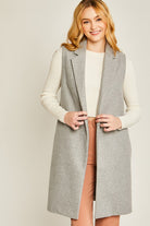 Modern Sophistication Fleece Longline Vest