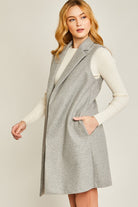 Modern Sophistication Fleece Longline Vest