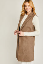 Modern Sophistication Fleece Longline Vest