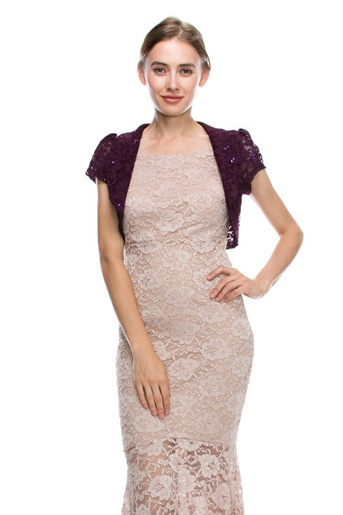 Dazzling Nights Lace Bolero Jacket