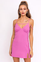 Strappy Serenade Mini Dress-Pink-Avah