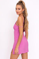 Strappy Serenade Mini Dress-Pink-Avah
