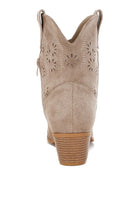 AVAH-Desert Trail Taupe Western Ankle Boots
