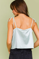 Touch Of Luxe Cowl Neck Cami Top-Sage Green-Avah Couture