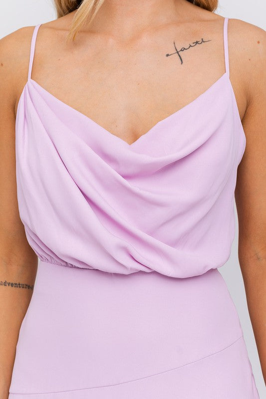 Irresistible Sleeveless Lavender Mini Dress-Avah 