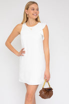 AVAH-Heavenly Delight White Sleeveless Mini Dress