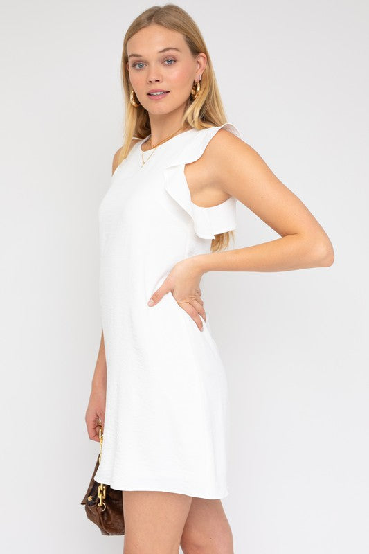 AVAH-Heavenly Delight White Sleeveless Mini Dress