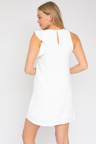 AVAH-Heavenly Delight White Sleeveless Mini Dress