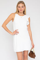 AVAH-Heavenly Delight White Sleeveless Mini Dress