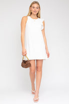 AVAH-Heavenly Delight White Sleeveless Mini Dress