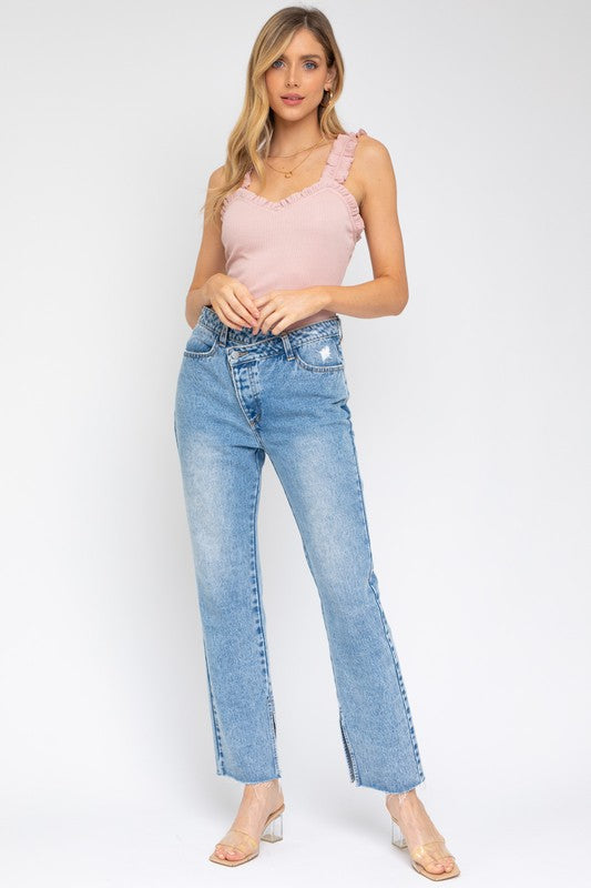 Flirty Sophistication Sweetheart Neck Ruffled Bodysuit-Dusty Pink-AVAH