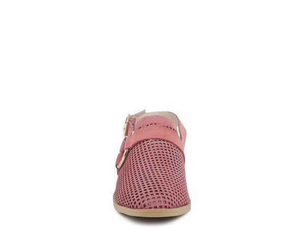 AVAH-FlatOut Chic Mesh Slingback Sandals-Blush