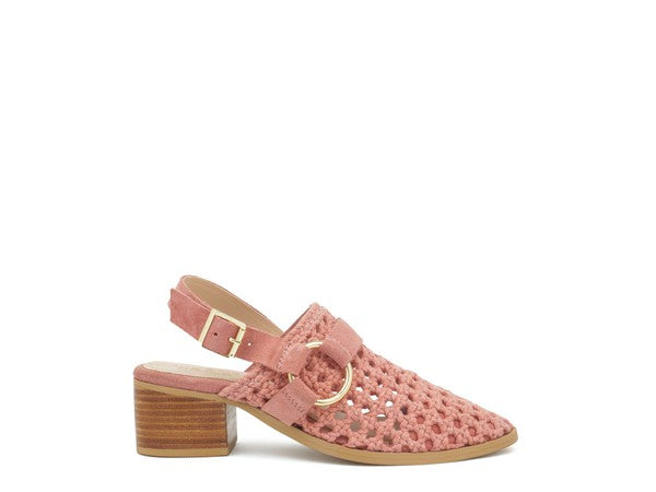 AVAH-FlatOut Chic Mesh Slingback Sandals-Pink