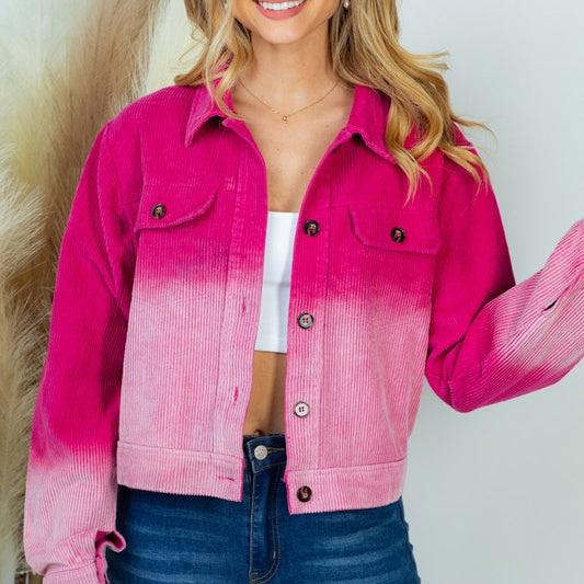Chasing Dreams Ombre Jacket - Pink-Avah