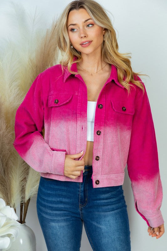 Chasing Dreams Ombre Jacket - Pink-Avah