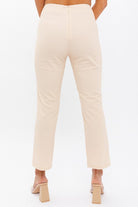 AVAH-Elevated Ease High Waist Cropped Pants-Cream