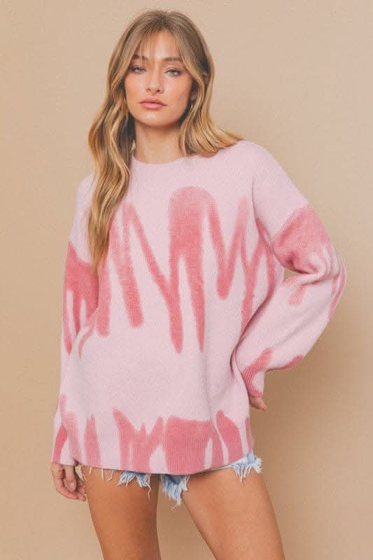 Paint The Town Long Sleeve Pullover Sweater