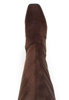 Shadow Chic Knee-High Suede Boots-Brown-Avah