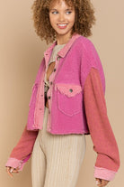 Trinity Button Down Jacket - Barbie Pink- Avah