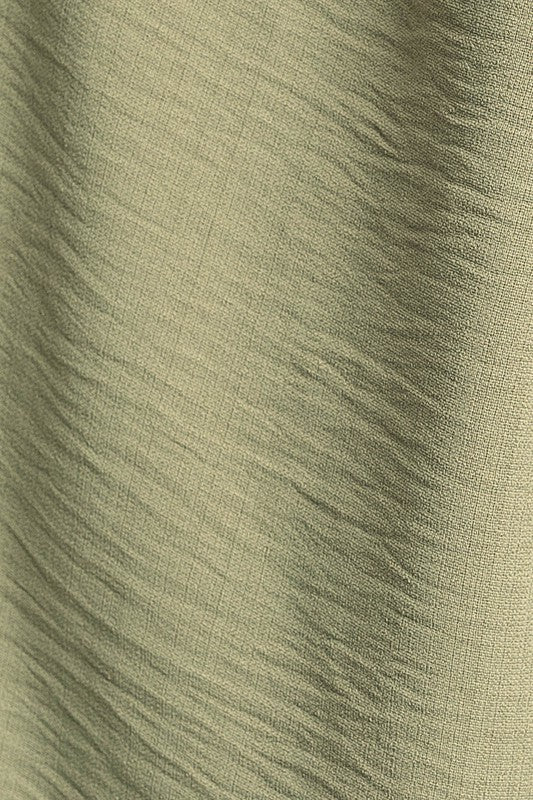 Take The Plunge Long Sleeve Open Back Dress - Light Olive Green-Avah