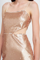 Starlight Soirée Cut-Out Sequin Mini Dress - Ivory-Avah