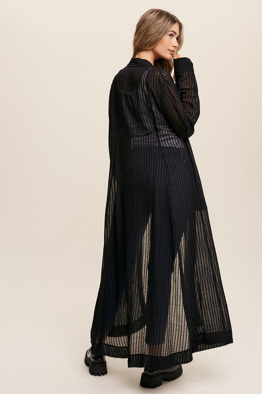 Aileene-long-button-down-maxi-fall-style-avahcollectionsAileene Long Button-Down Shirt Maxi Dress - Black-Avah