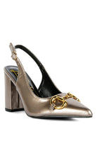 All-Nighter Pointed Toe Slingback Pumps-Champaign Gold-Avah