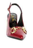 All-Nighter Pointed Toe Slingback Pumps-Burgundy-Avah