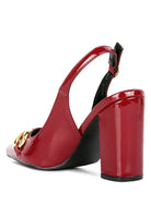 All-Nighter Pointed Toe Slingback Pumps-Burgundy-Avah