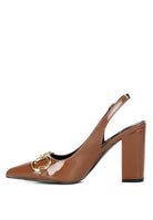 All-Nighter Pointed Toe Slingback Pumps-Tan-Avah