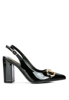 All-Nighter Pointed Toe Slingback Pumps-Black-Avah