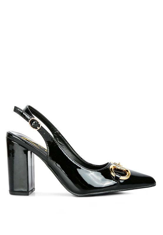 All-Nighter Pointed Toe Slingback Pumps-Black-Avah