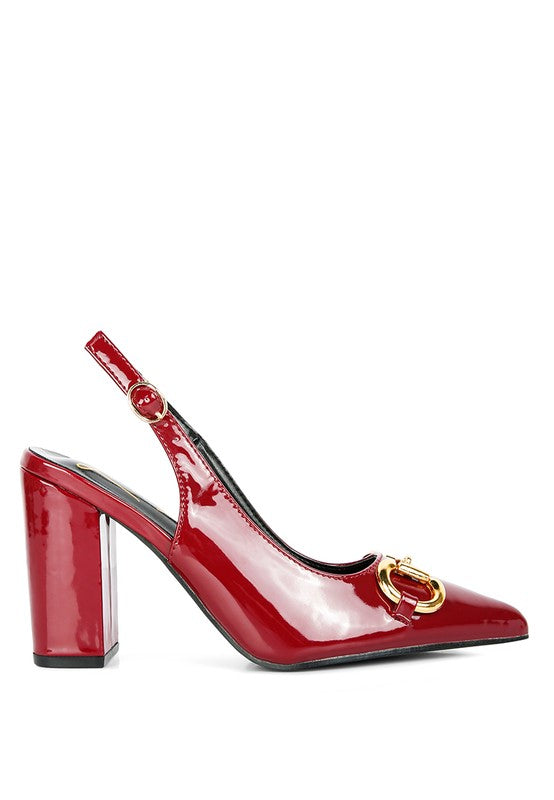 All-Nighter Pointed Toe Slingback Pumps-Burgundy-Avah