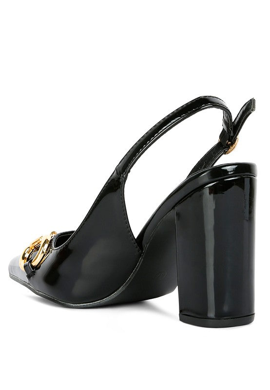 All-Nighter Pointed Toe Slingback Pumps-Black-Avah