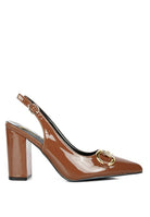 All-Nighter Pointed Toe Slingback Pumps-Tan-Avah