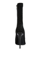 Cherry Lee High Top Knitted Ankle Boot-Black-Avah