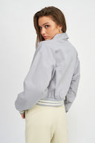 Play It Right Bomber Jacket - Blue-Avah 