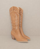 Impressed Embroidered Cowboy Boots-Avah Couture