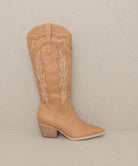 Impressed Embroidered Cowboy Boots-Avah Couture