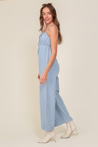 Ready For Anything Sleeveless Denim Blue Jumpsuit-Avah Couture