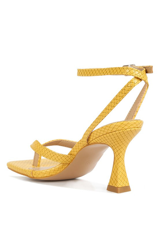 Chelsea Ankle Strap Thong Sandals-Yellow-AVAH