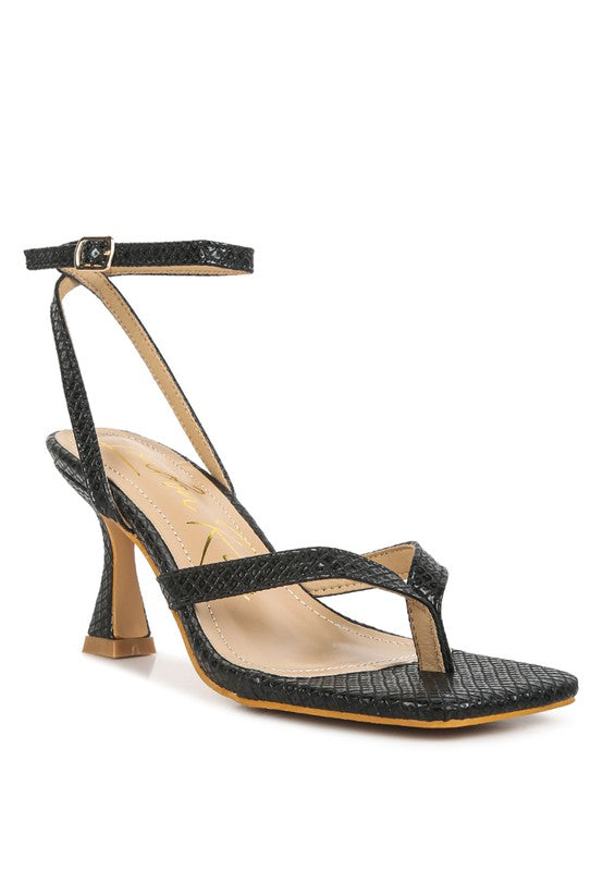 Chelsea Ankle Strap Thong Sandals-Black-AVAH