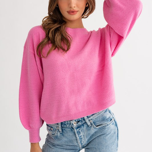 Soft Allure Fuzzy Pullover Sweater