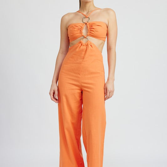 Tangerine Dream Cutout Jumpsuit