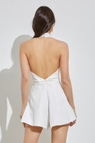 Summertime Favorite Halter Neck Romper-White-Avah Couture